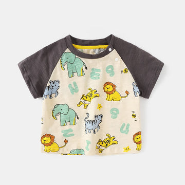 Baby Boy Animal Crew Neck Tee