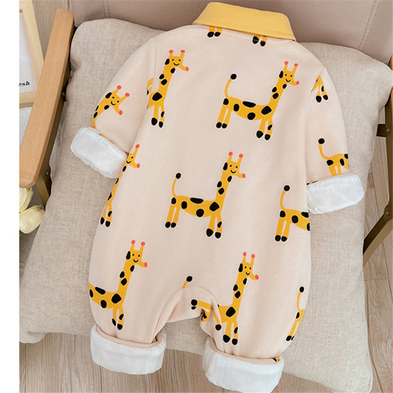 Baby Smile Giraffe Color Block Romper