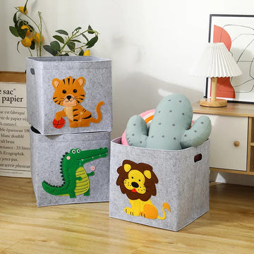 Cube Folding Thickened Felt Fabric Storage