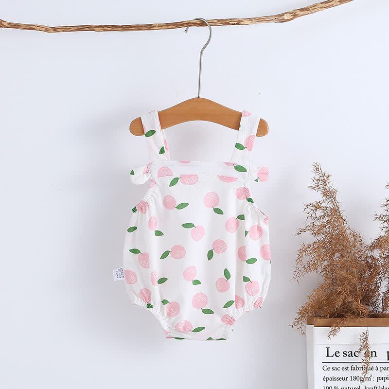 Baby Peach Newborn Strap Bodysuit