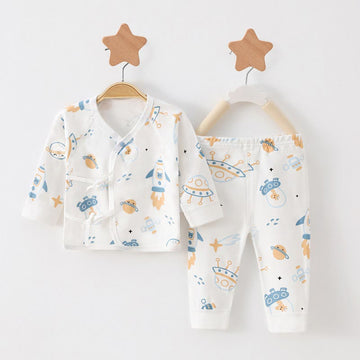 Baby Spaceship Kimono Shirt and Pants Set