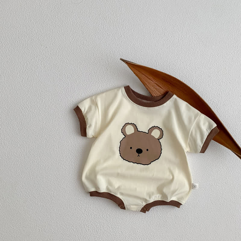 Baby Bear Crew Neck Casual Bodysuit