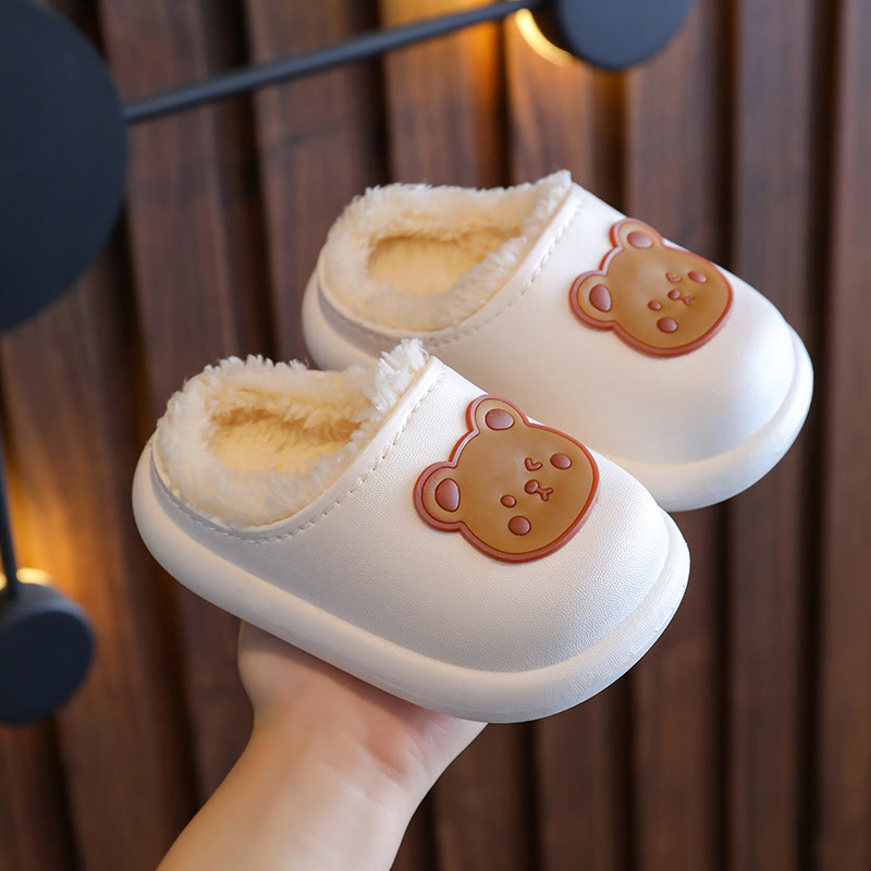 Toddler Bear Fleece Lined Slippers