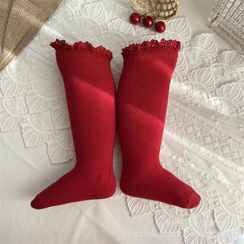 Baby Girl Christmas Lace Sweet Crew Socks