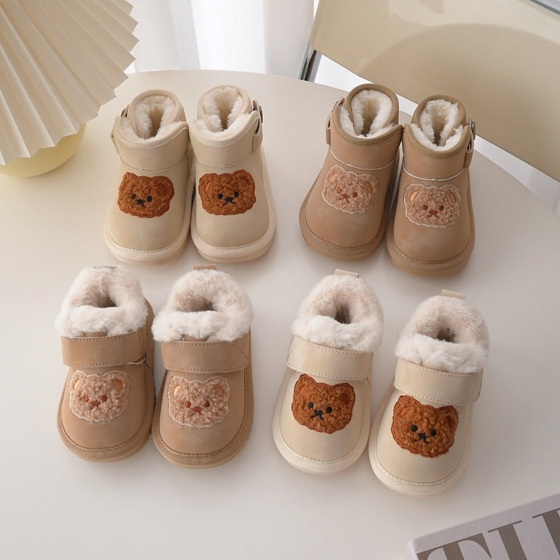Baby Plush Snow Boots - Bear