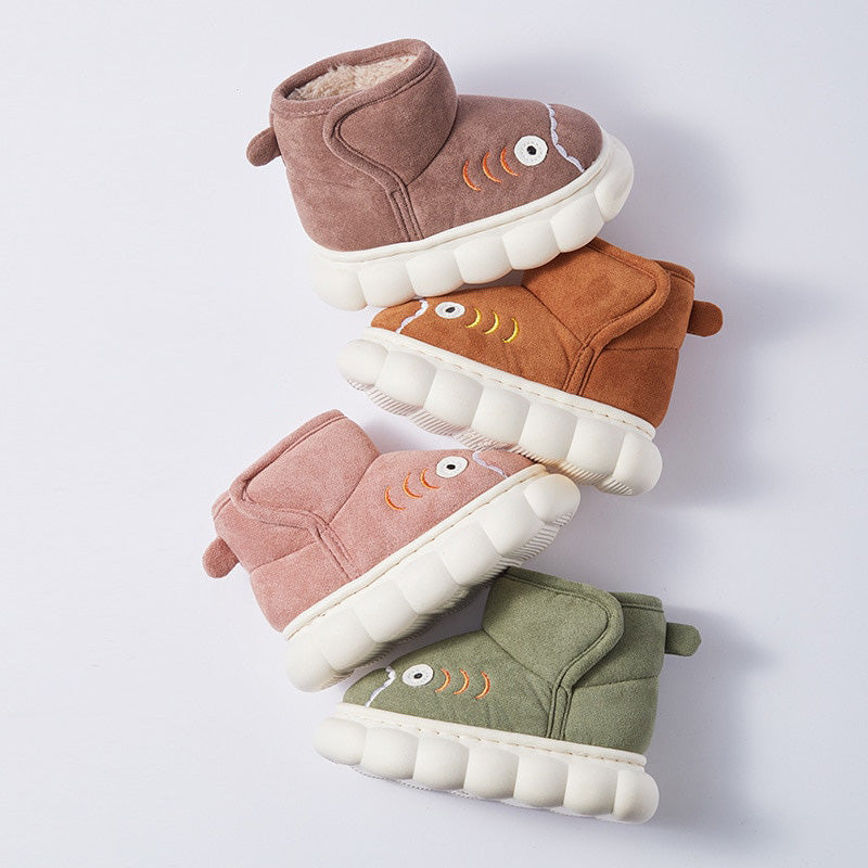 Baby Plush Snow Boots - Cute Shark