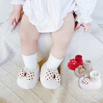 Baby Princess Plush Sock Shoes - Bowknot