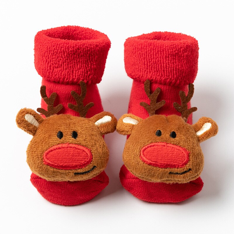 First Walker Plush Socks - Christmas
