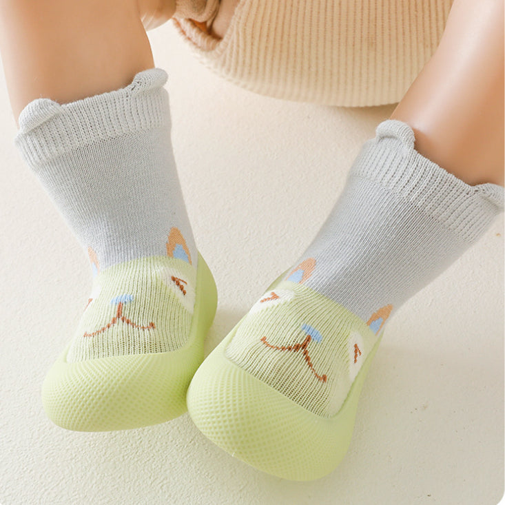 First Walker Soft Sole Sock Shoes - Animals