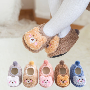 Non-Slip Baby Sock Shoes - Fuzzy Bear