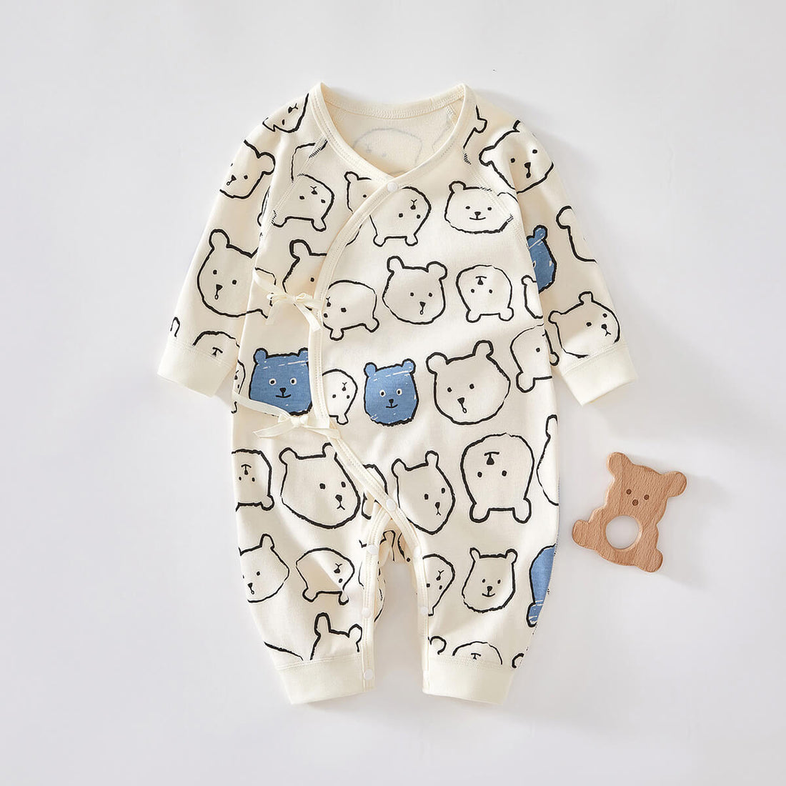 Baby Newborn Bear Kimono Romper