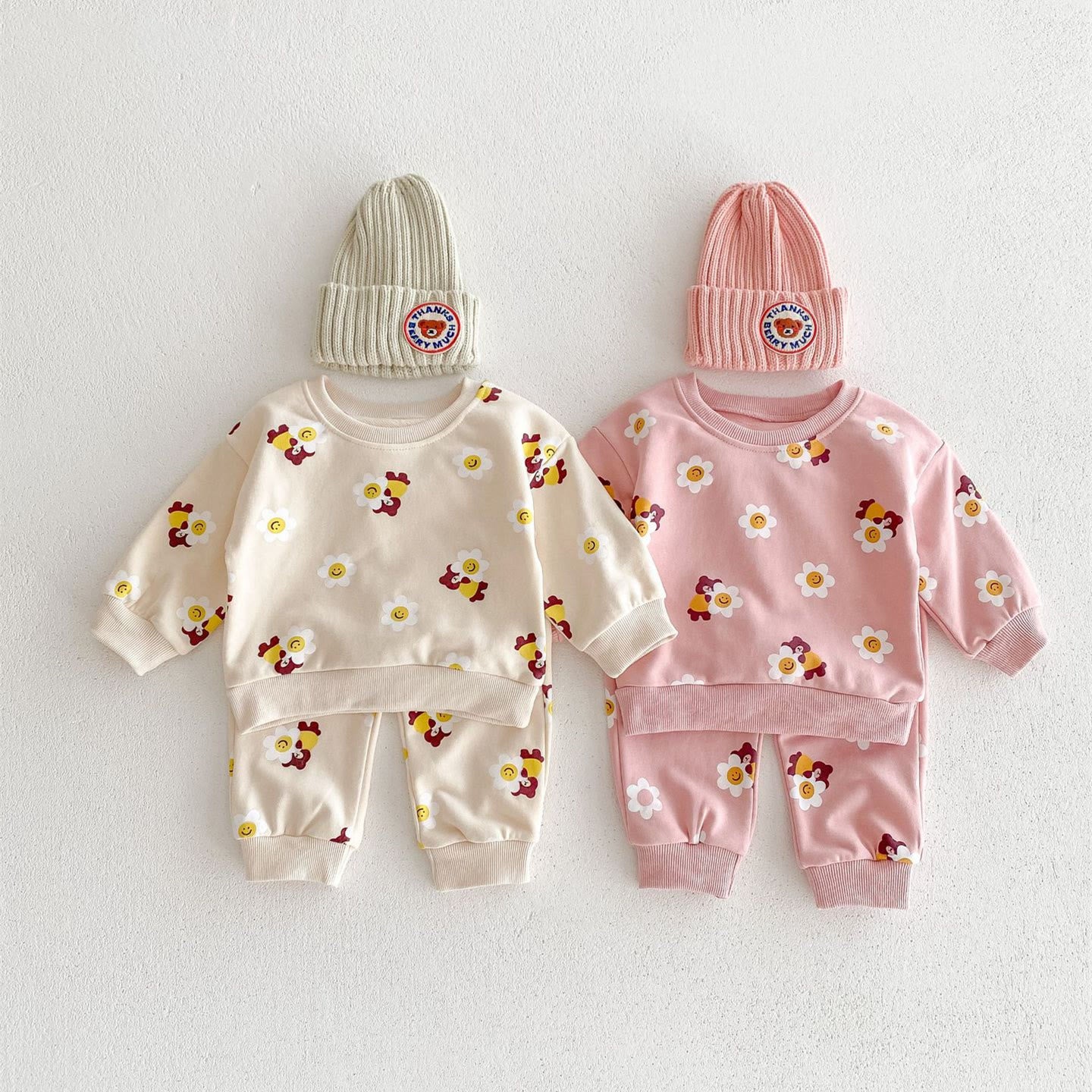 Baby Smile Flower Bear Lovely 2 Pieces Set