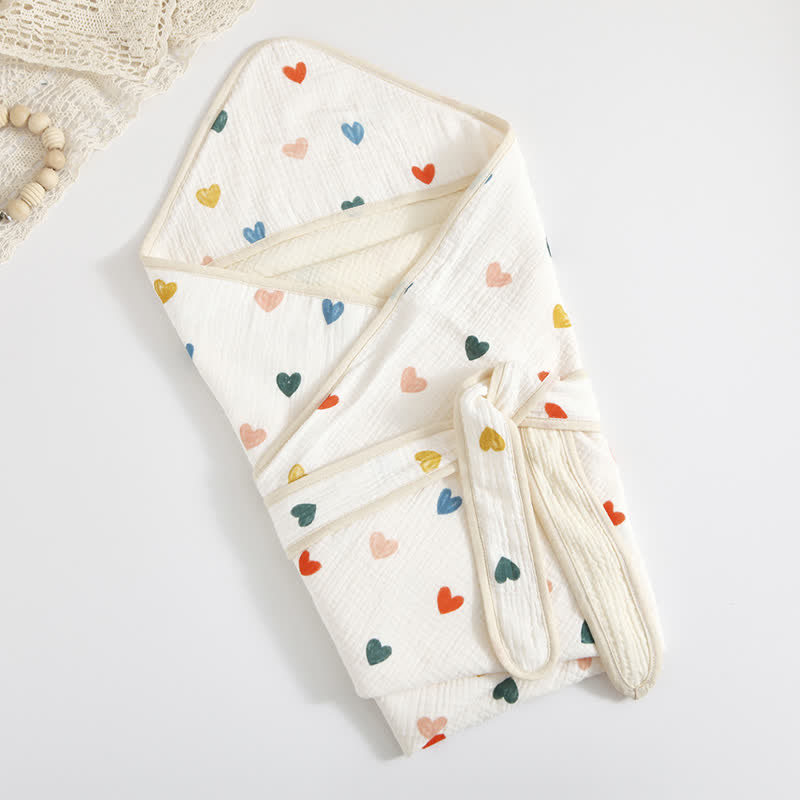 Heart Four Layers Baby Swaddle Wrap Blanket