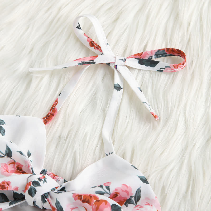 Baby Flower Bowknot Newborn Bodysuit