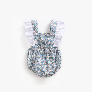 Baby Girls Floral Flutter Romper