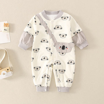 Baby Cartoon Koala Print Romper