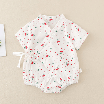 Baby Cherry Dot Pajamas Bodysuit