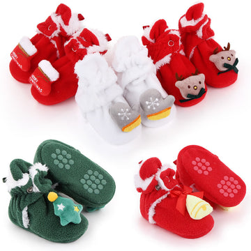 Baby Christmas Santa Claus Elk Pre-walker Shoes