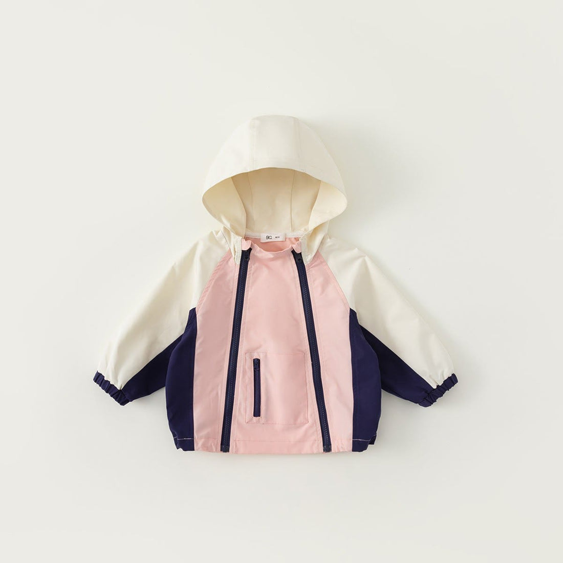 Toddler Color Block Casual Hooded Jacket