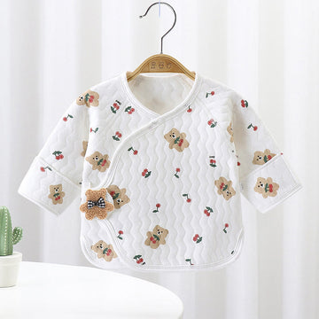 Newborn Quilted Cotton Kimono Outerwear