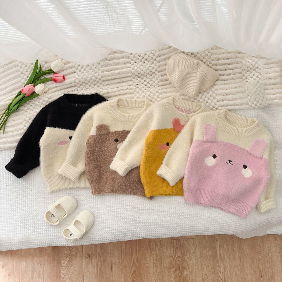 Baby Cute Knitted Fleece Animal Sweater