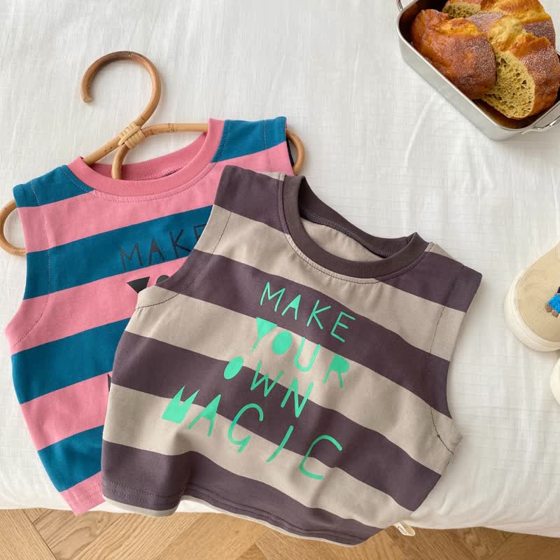 MAKE YOUR OWN MAGIC Baby Toddler Striped Tank Top