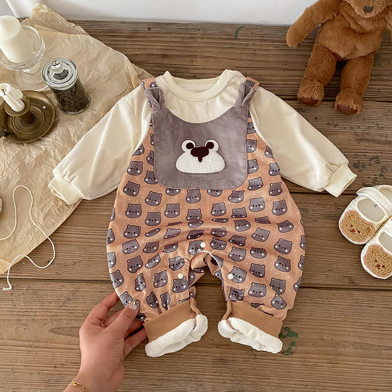 Baby Cute Bear Fake 2 Pieces Romper