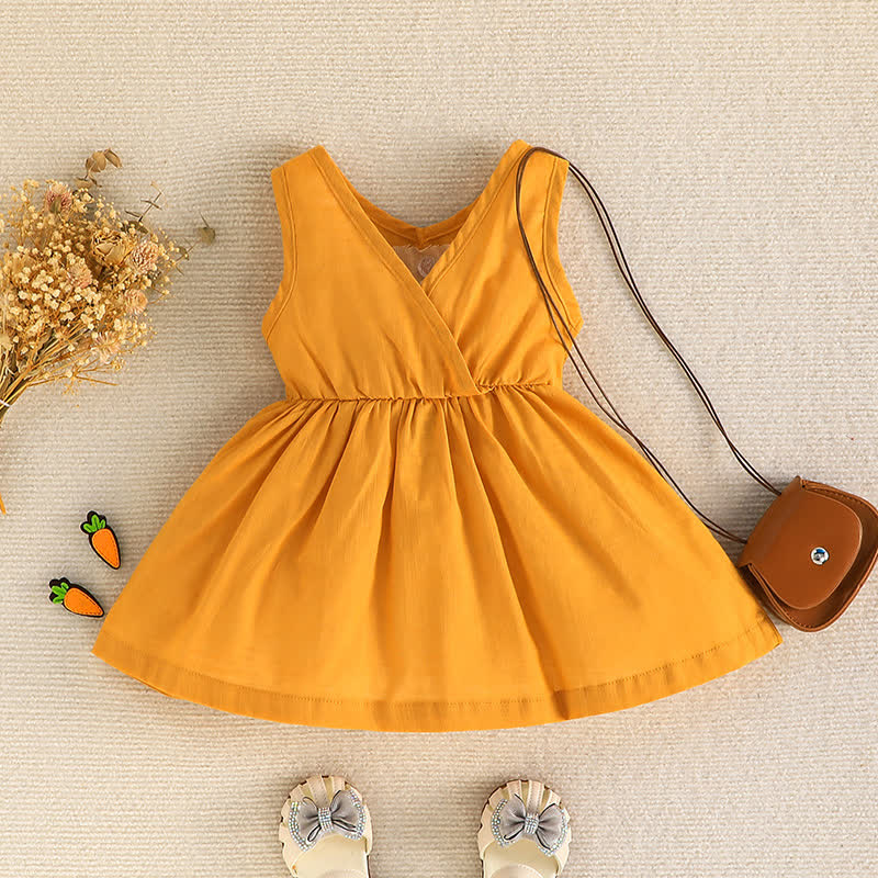 Baby Embroidered Flower Sleeveless Dress