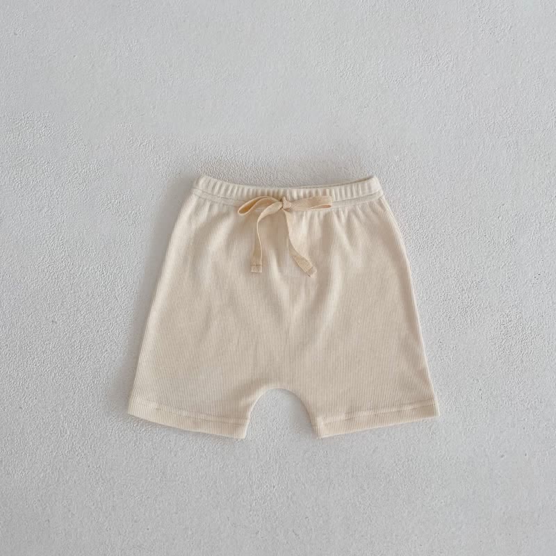 Baby Solid Color Drawstring Casual Shorts