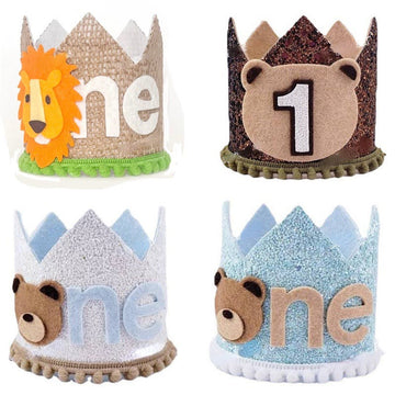 Baby 1st Birthday Party Animal Crown