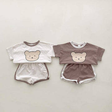 Baby Bear Patch Tee and Shorts Set