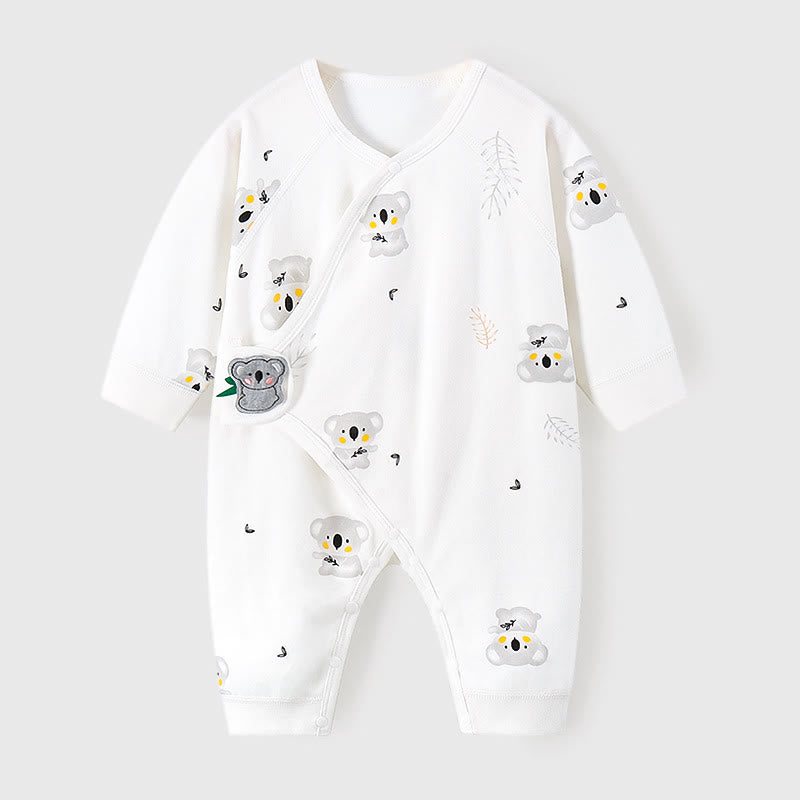 Baby Cartoon Koala Pajamas Kimono Romper