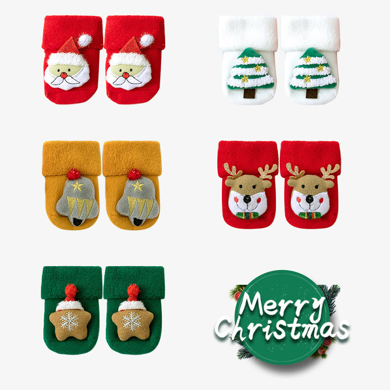 Christmas 3D Cartoon Fleece Socks