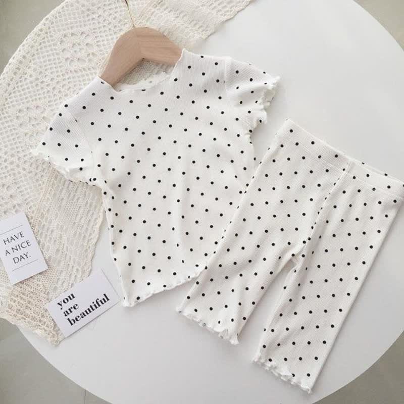 Toddler Girl Polka Dot Pajamas Set