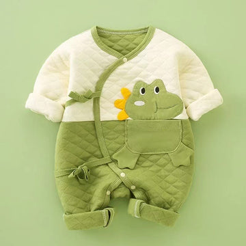 Baby Green Crocodile Kimono Romper