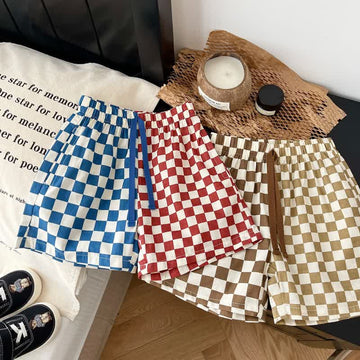 Toddler Color Block Checkerboard Shorts