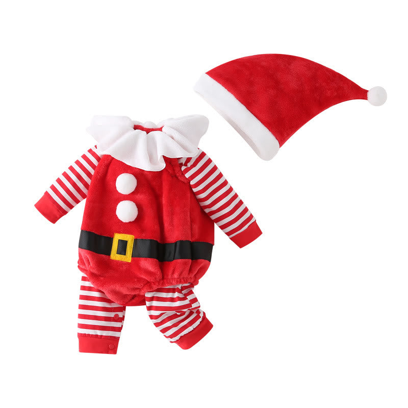 Baby Santa Claus Striped Set with Hat