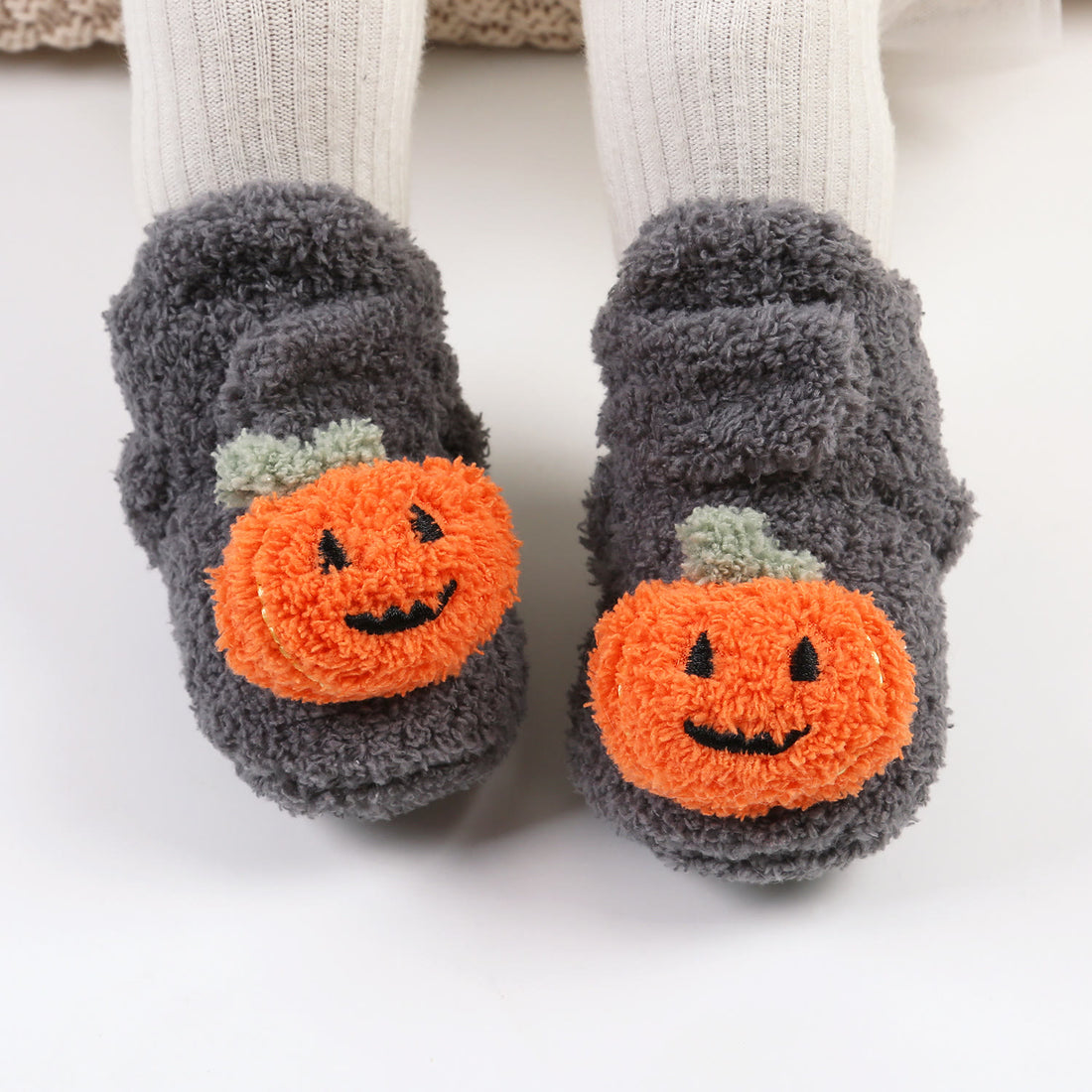 Baby Fleece 3D Pumpkin Floor Pre-walker Shoes