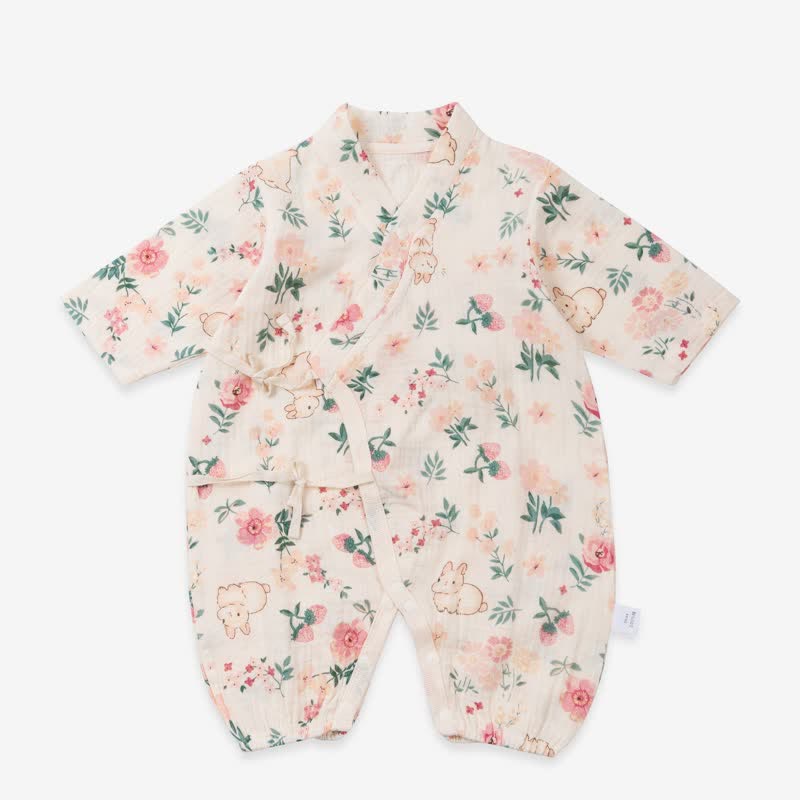 Baby Bunny Flower Newborn Pajamas Romper