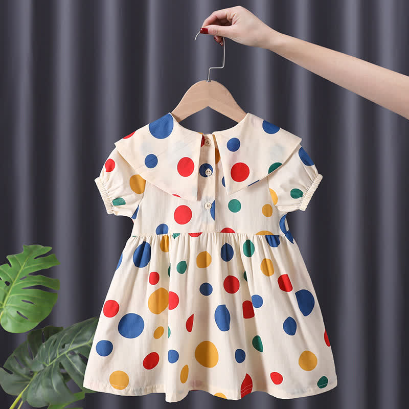 Baby Toddler Polka Dot Lapel Dress