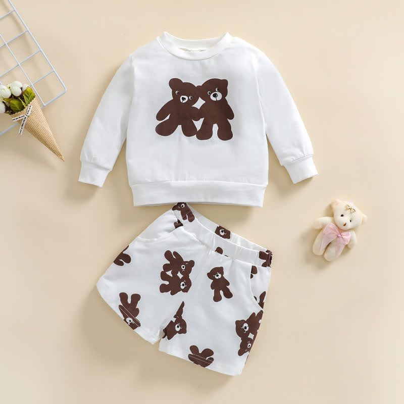 Baby Bear Casual Shirt and Shorts Set