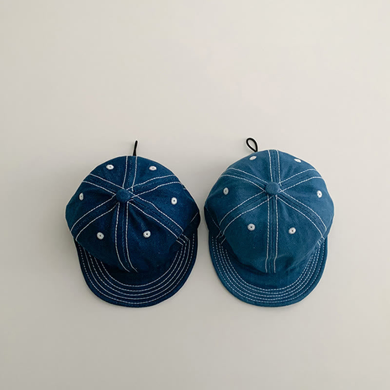 Solid Color Denim Baseball Cap