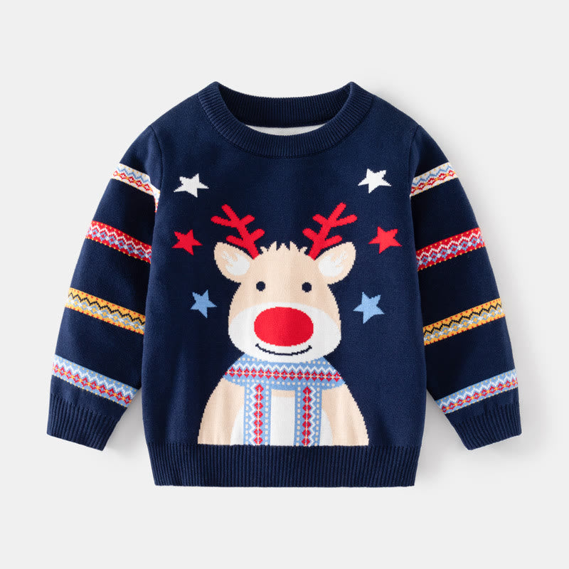 Toddler Design Star Elk Knitted Sweater