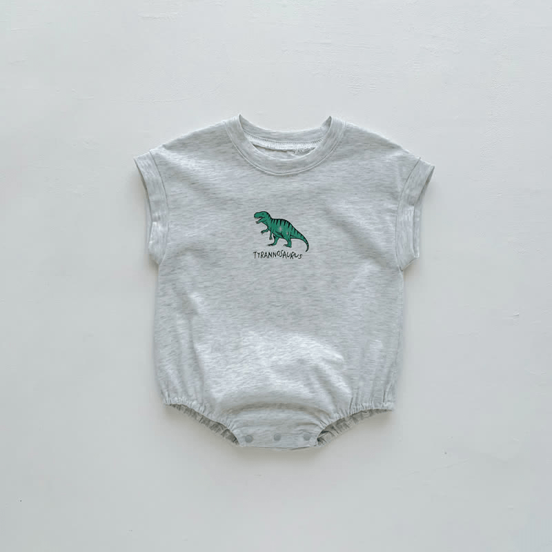 Baby Dinosaur Round Neck Bodysuit