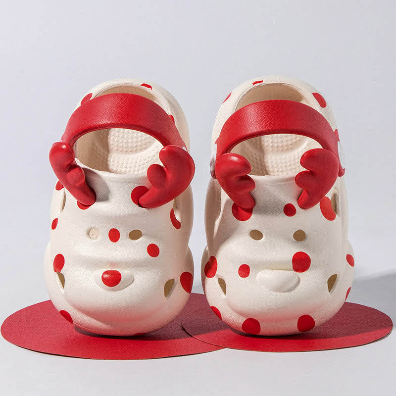 Toddler Polka Dot Deer Hollow Shoes