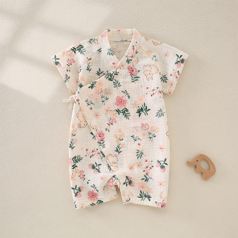 Baby Animal Newborn Kimono Pajamas Romper