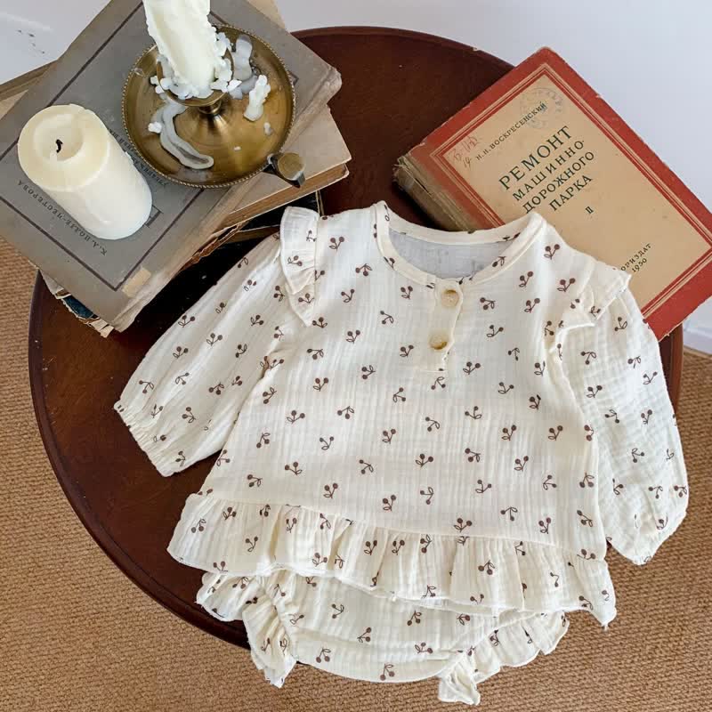 Baby Ruffled Blouse and Bloomers Set