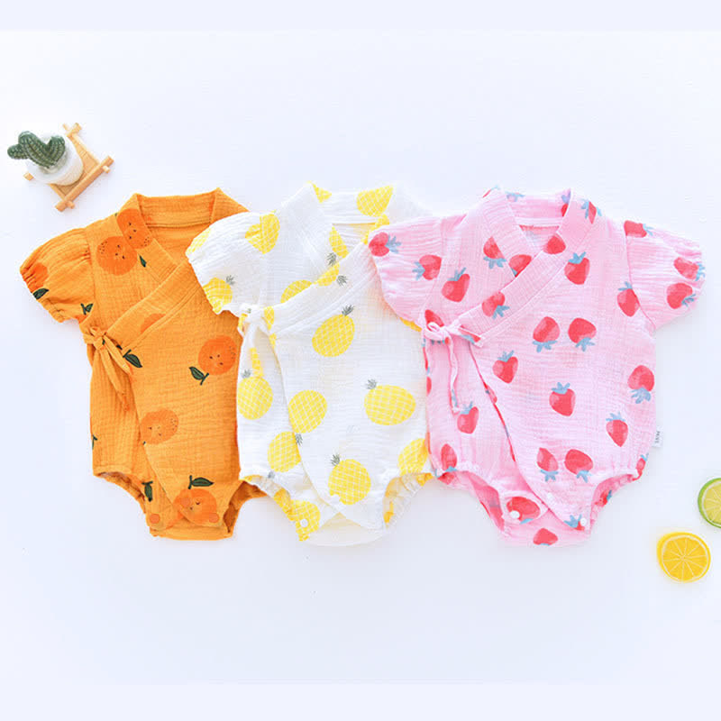 Baby Fruit Newborn Kimono Bodysuit