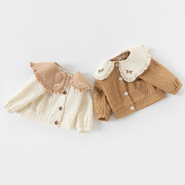 Toddler Girl Bow Collar Cardigan