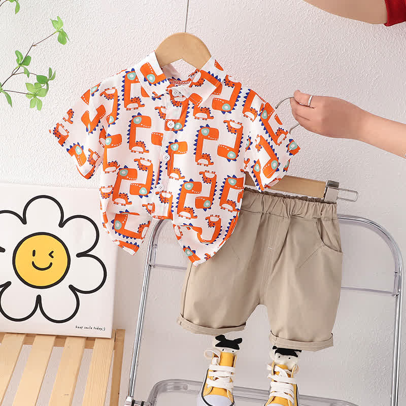 Baby Toddler Boy Dinosaur Shirt and Shorts Set